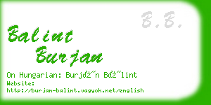 balint burjan business card